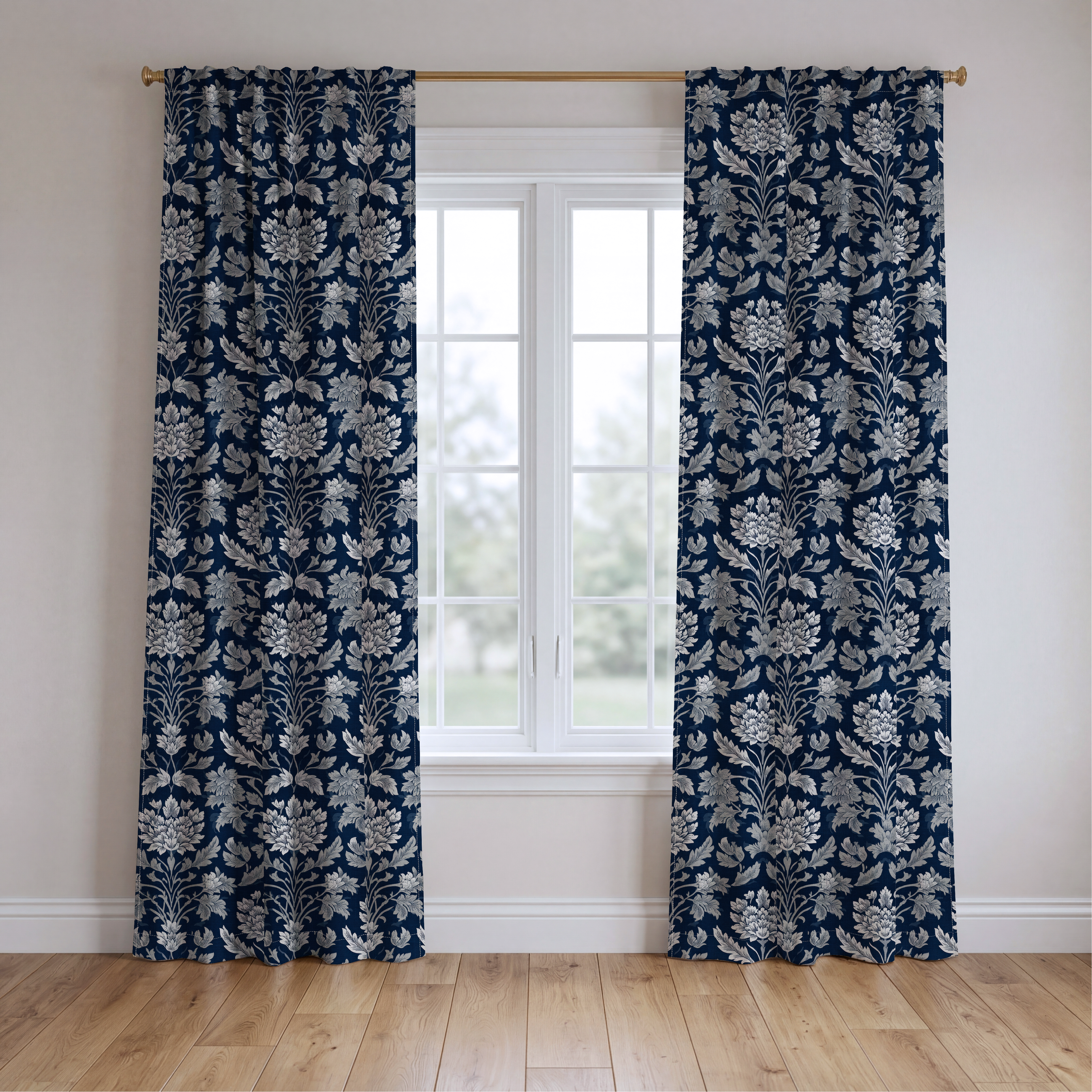 Windsor Bloom - Drapery — two panels