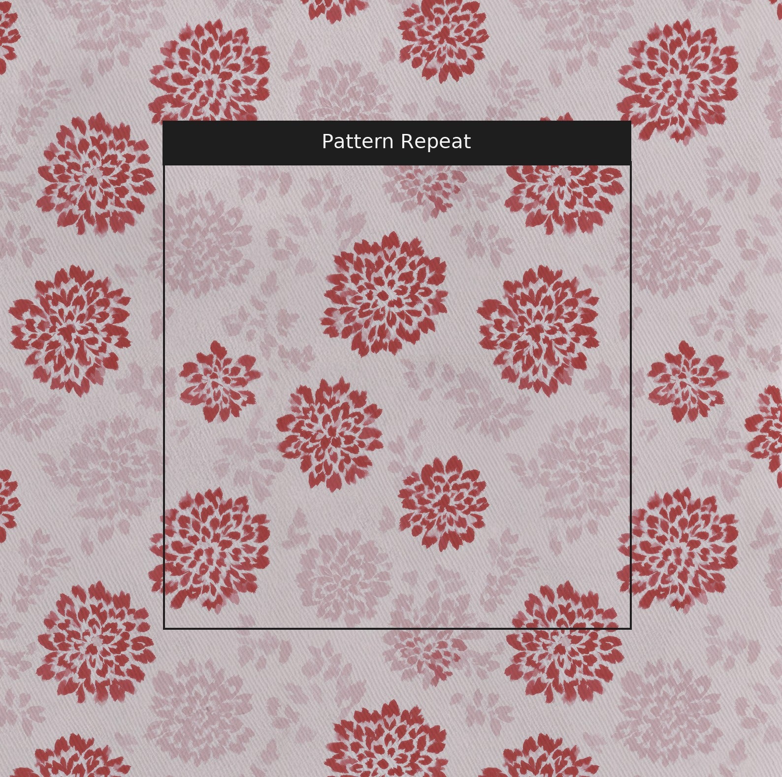Winter Berry Poinsettia Fabric by the Yard — pattern repeat