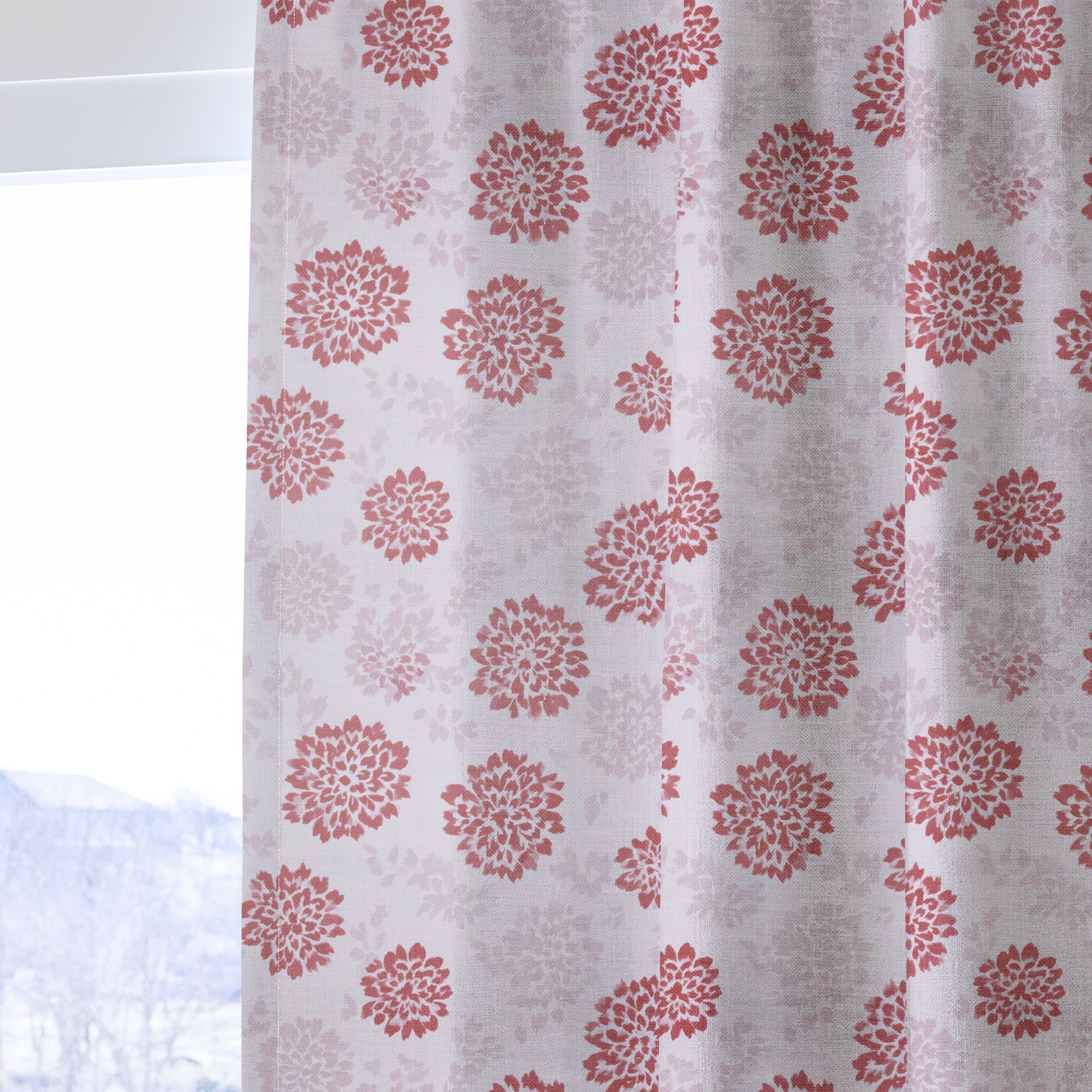 Winter Berry Poinsettia - Drapery — one panel