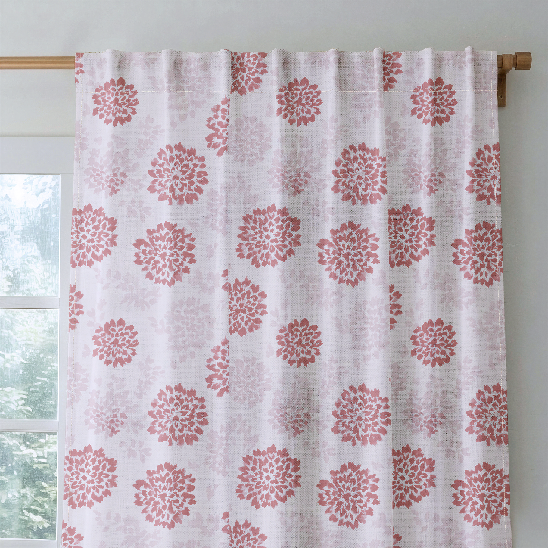 Winter Berry Poinsettia - Drapery — rod