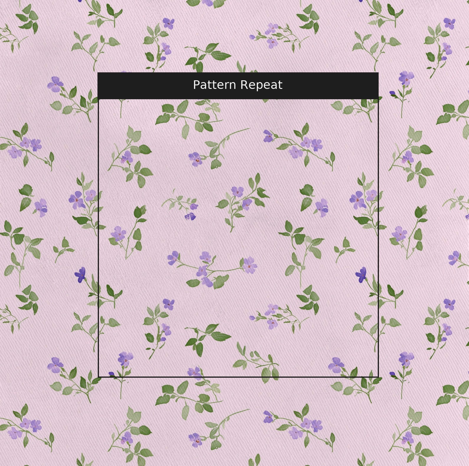 Blush Pansy Fabric by the Yard — pattern repeat