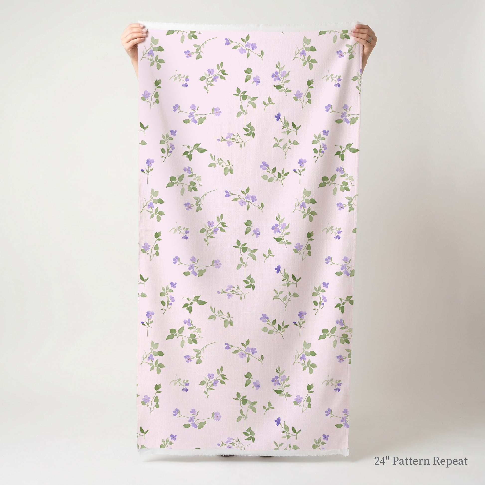 Blush Pansy Fabric by the Yard