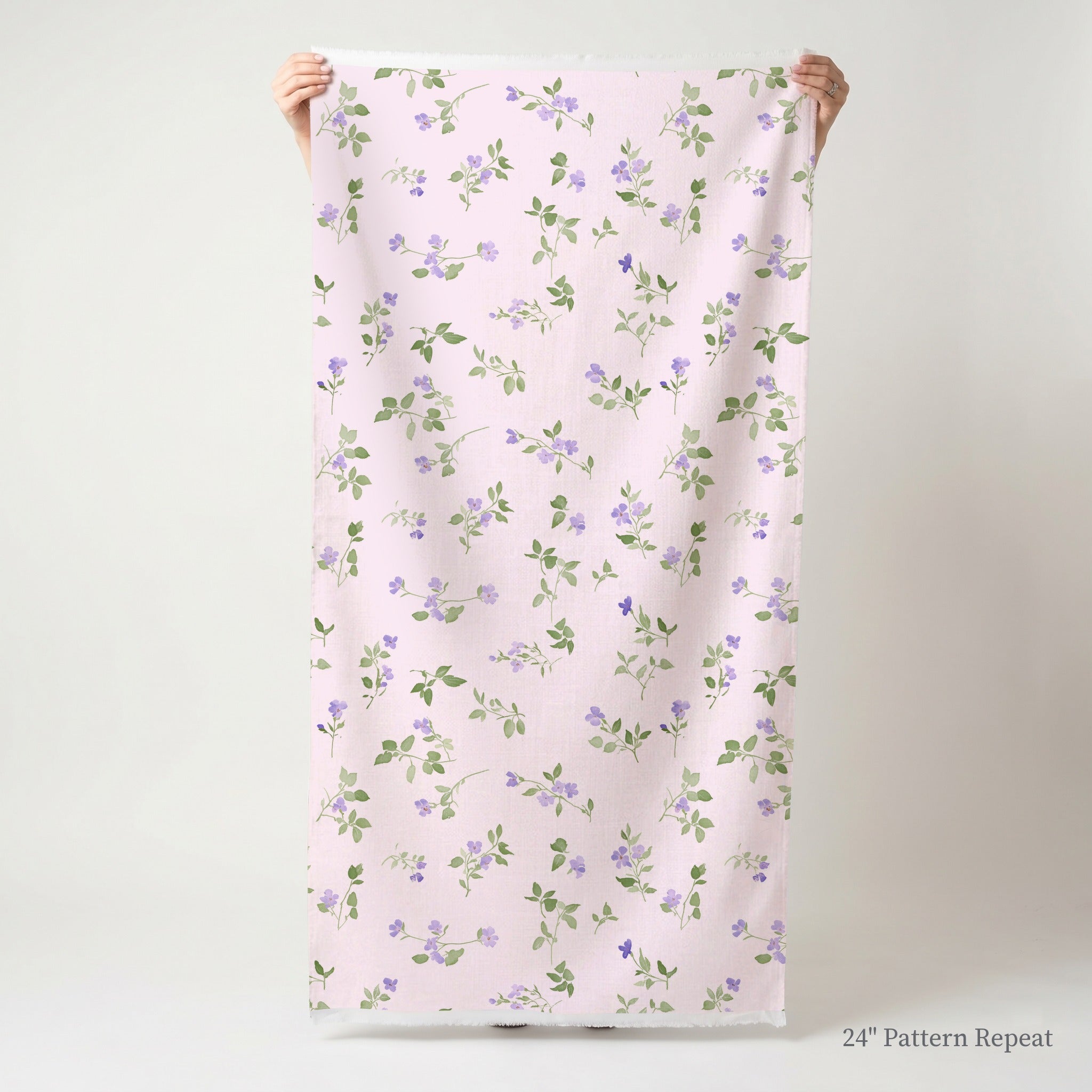 Blush Pansy Fabric by the Yard