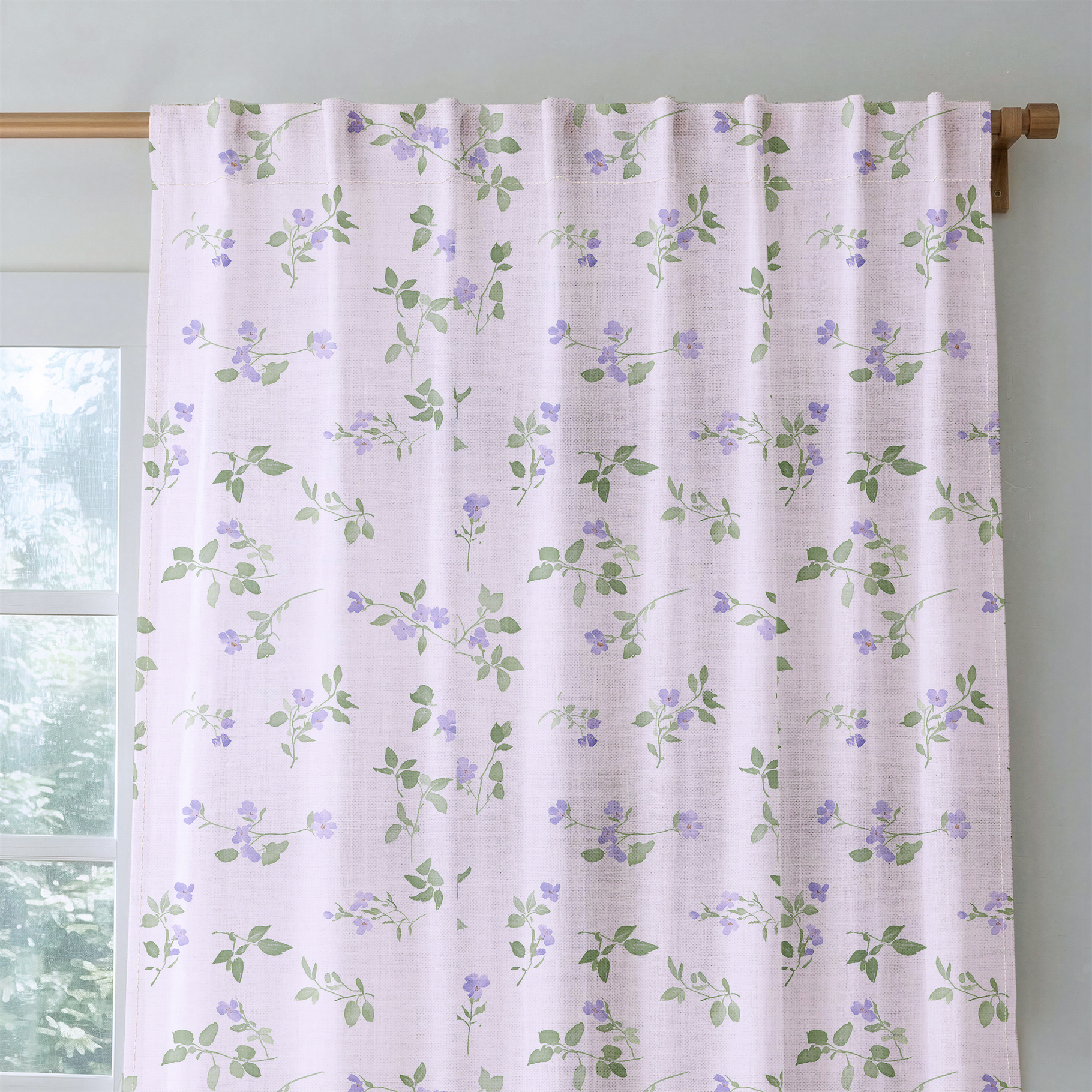 Blush Pansy - Drapery — rod