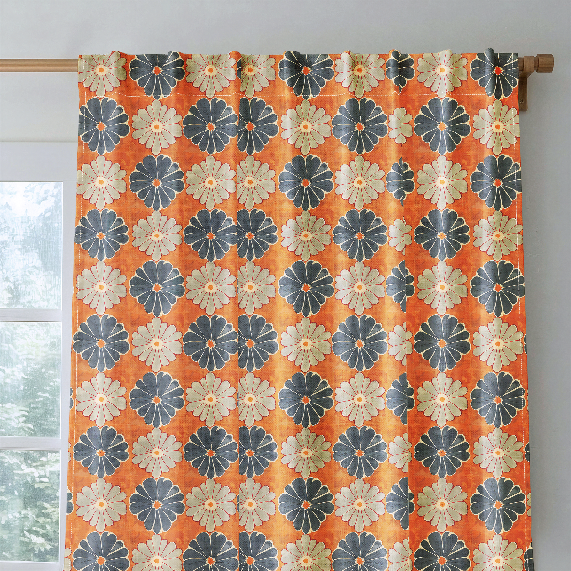 Autumn Zinnia - Drapery — rod