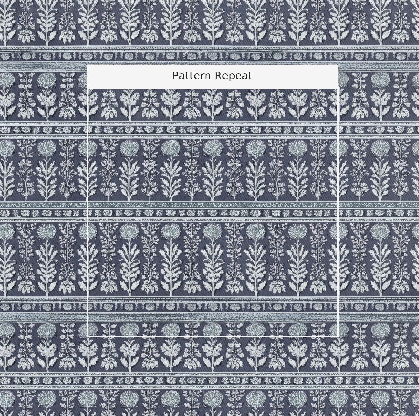 Blue Drift Fabric by the Yard — pattern repeat