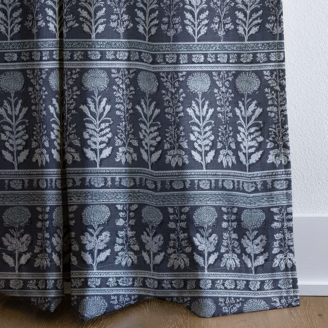 Blue Drift - Drapery — corner closeup