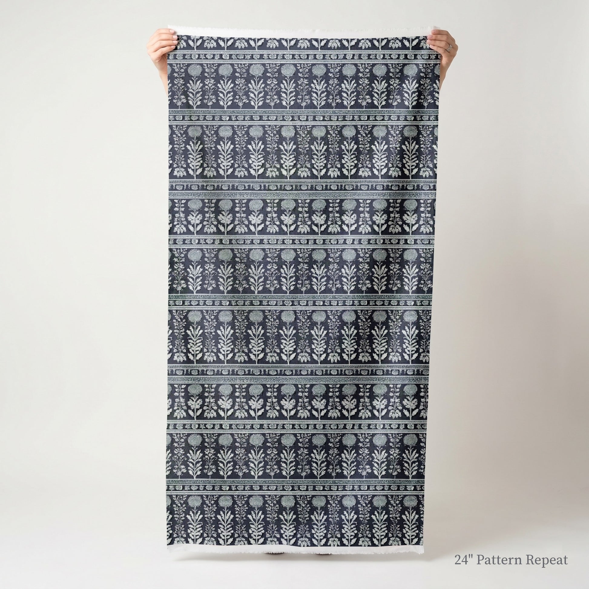 Blue Drift Fabric by the Yard
