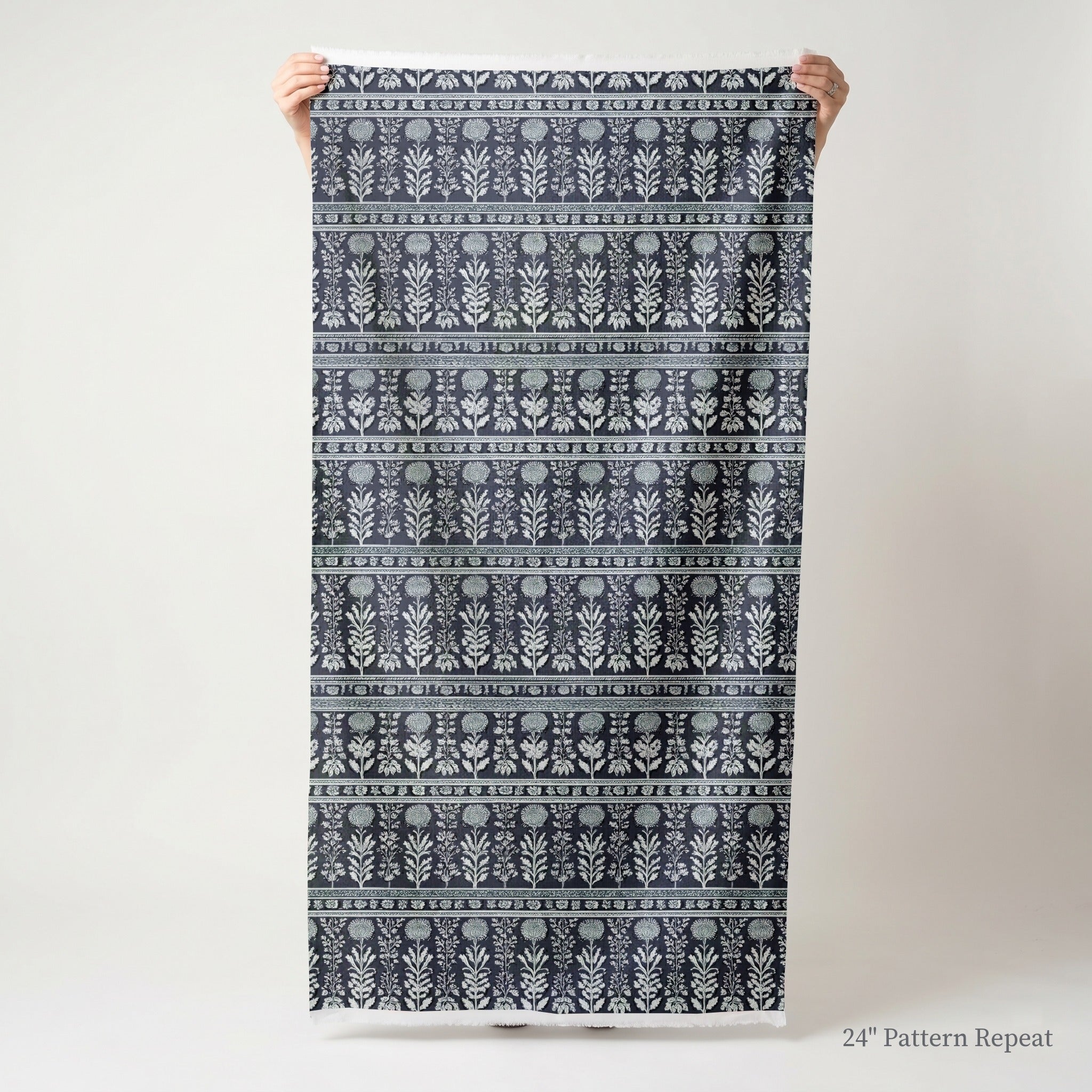Blue Drift Fabric by the Yard
