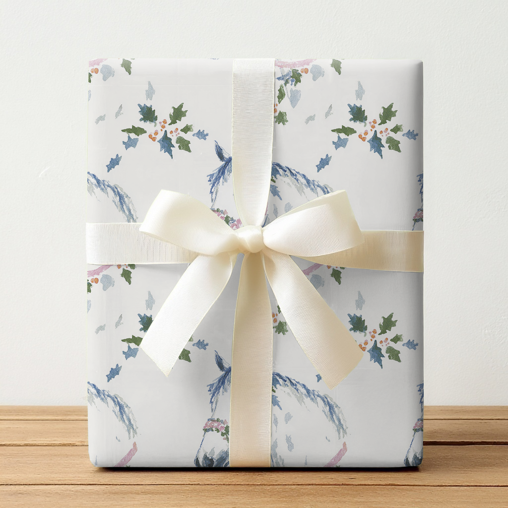 Pink and White Horse - Wrapping Paper