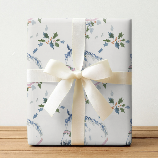Pink and White Horse - Wrapping Paper