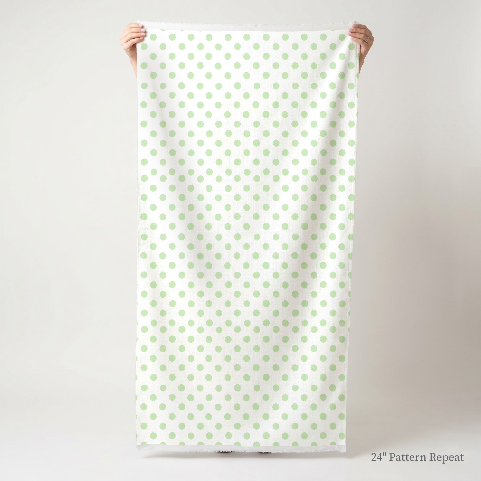 Classic Green Dots Fabric by the Yard