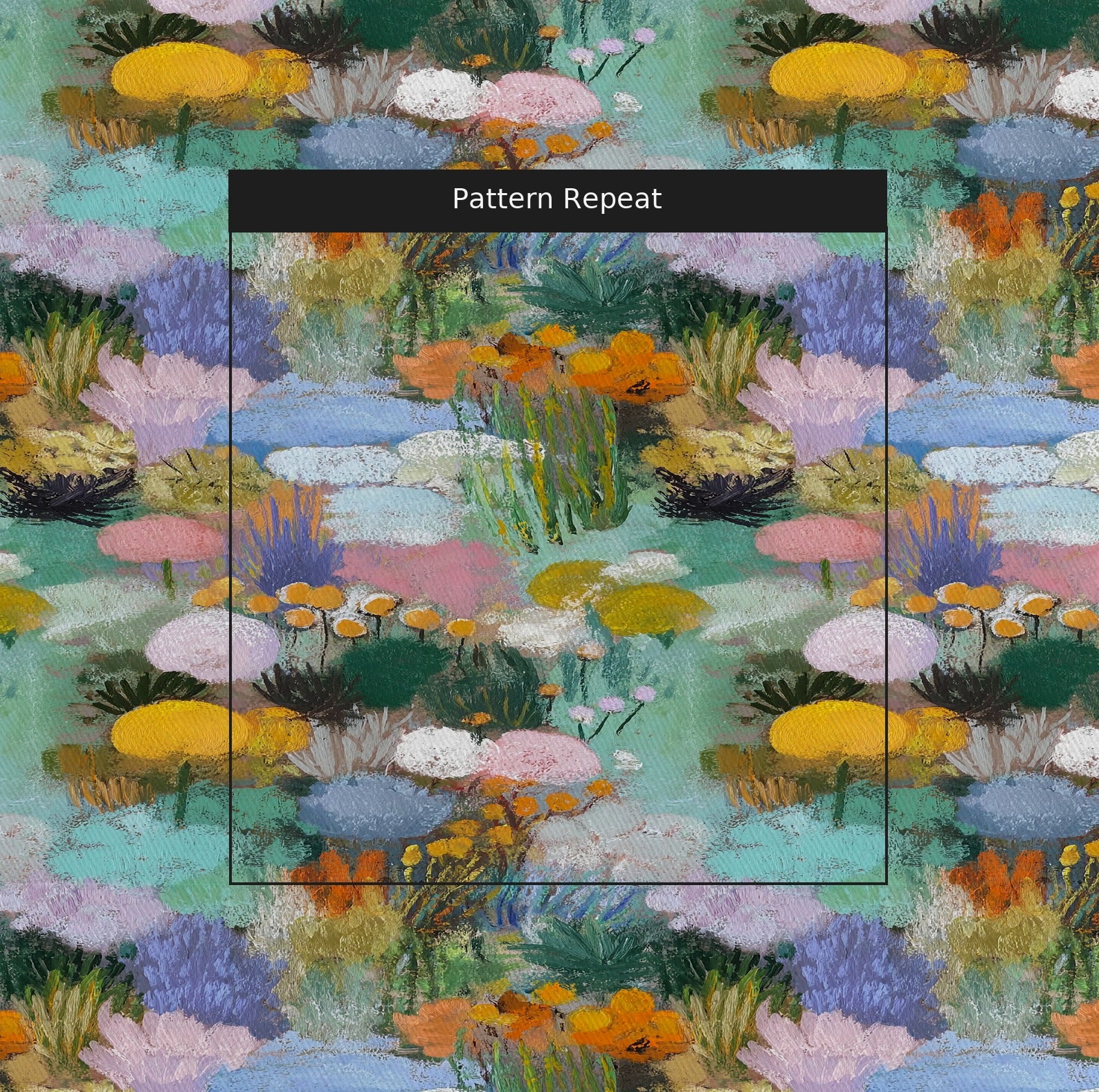 The Greenhouse Fabric by the Yard — pattern repeat