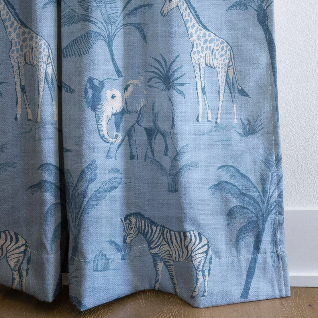 Vintage Safari - Drapery — corner closeup