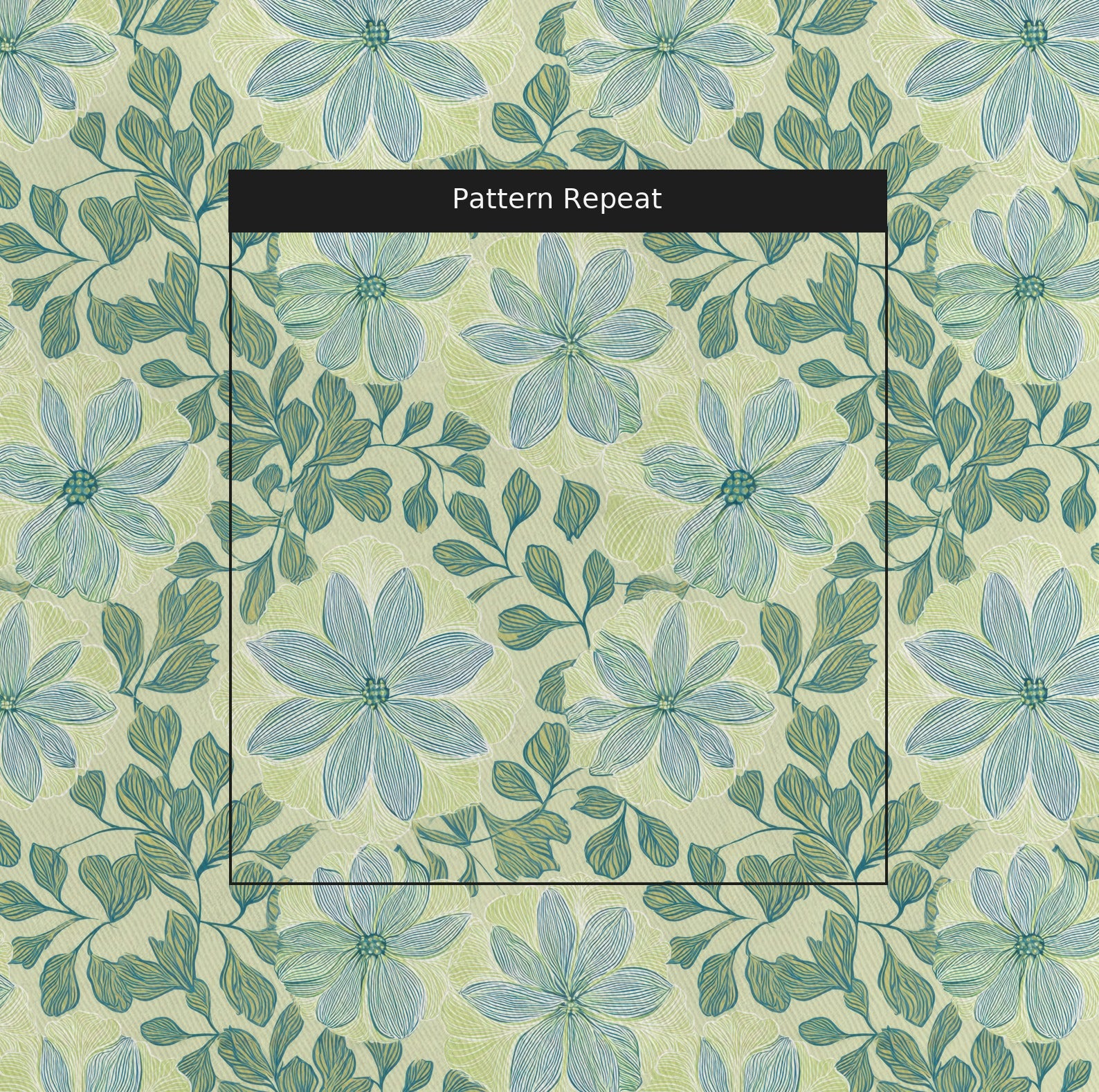 Pistachios Fabric by the Yard — pattern repeat