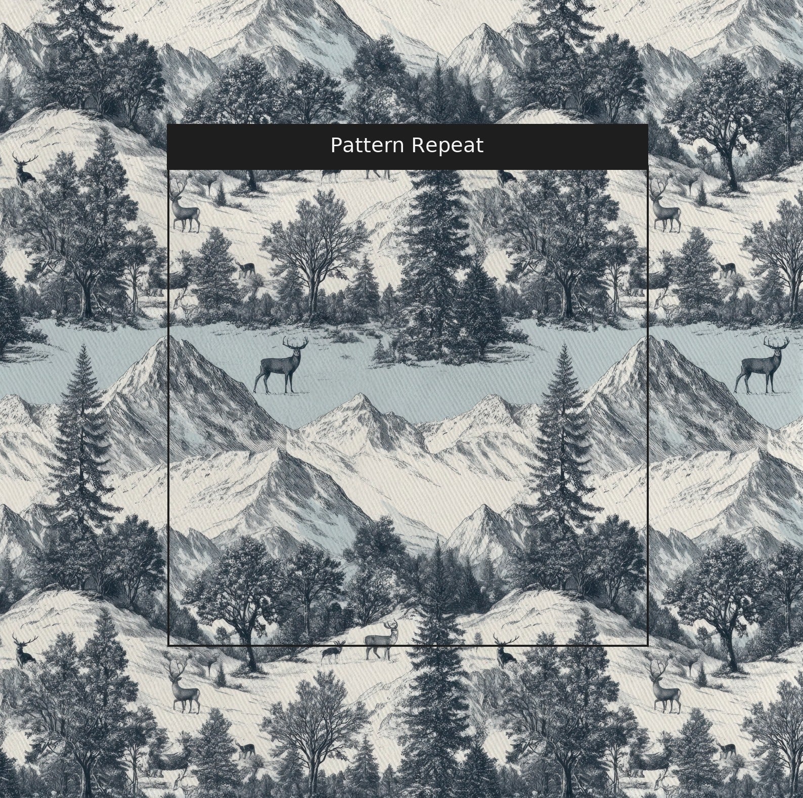 Lake Louise Fabric by the Yard — pattern repeat
