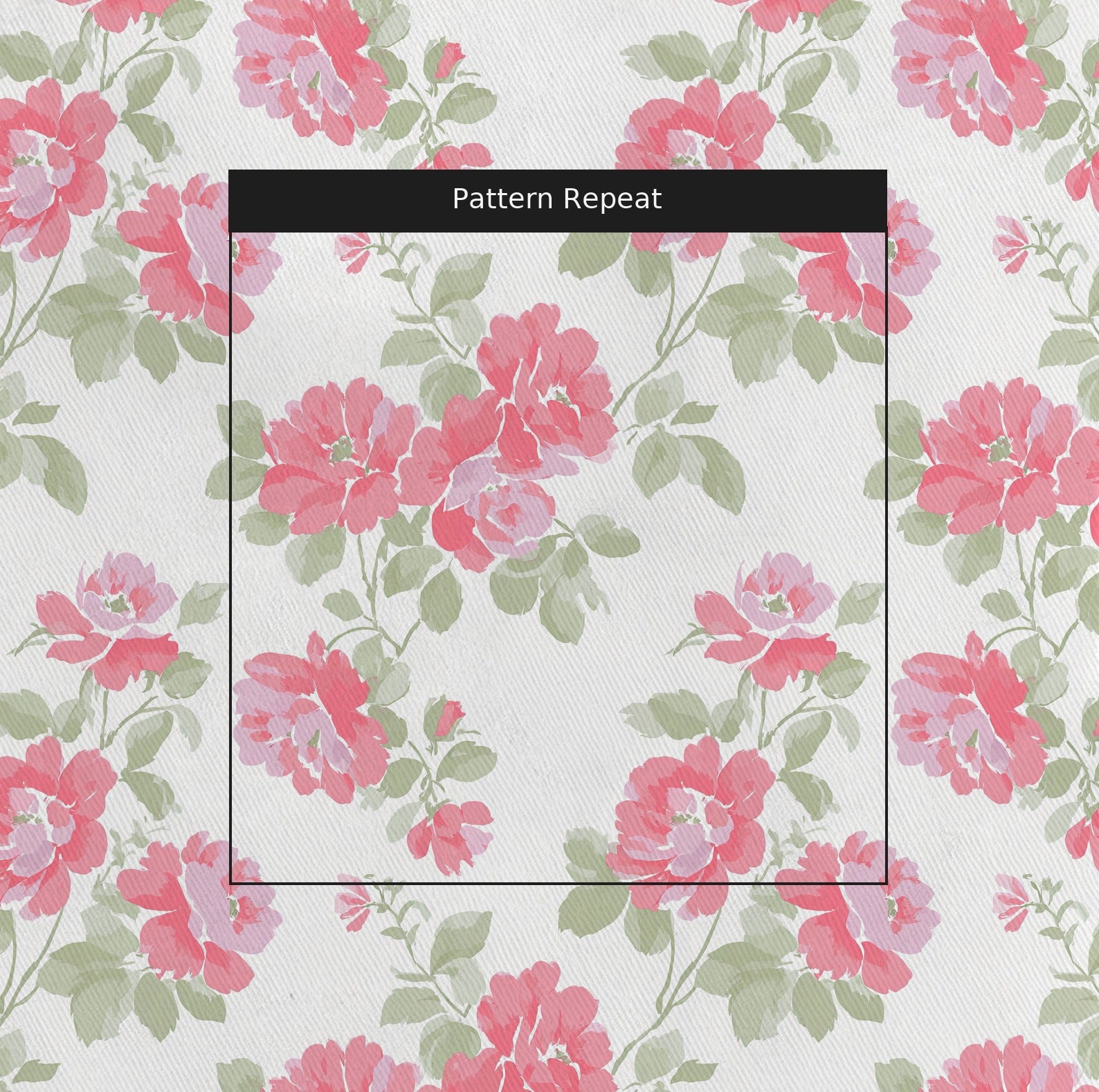 Rosewood Cottage Fabric by the Yard — pattern repeat