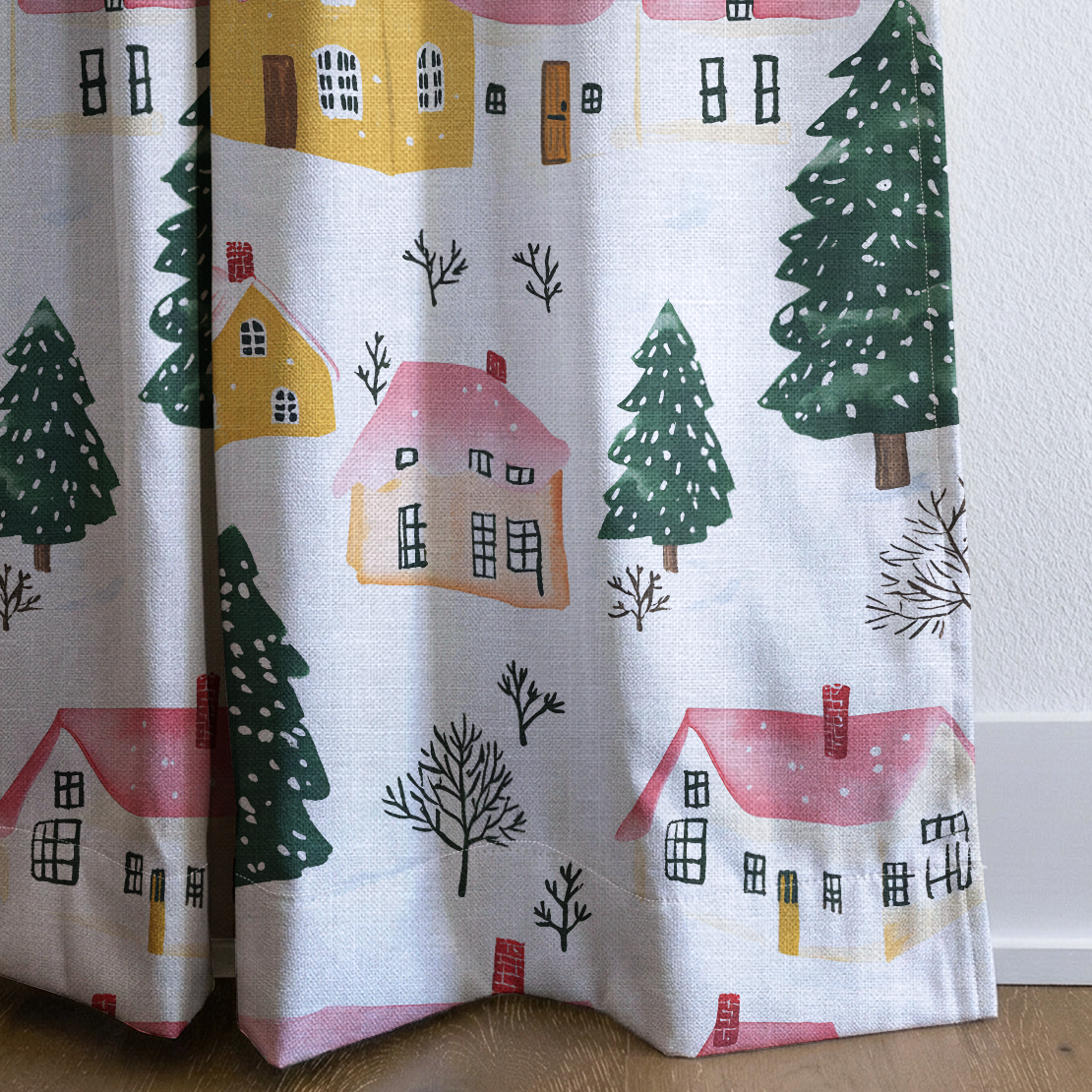 Aspen Village - Drapery — corner closeup