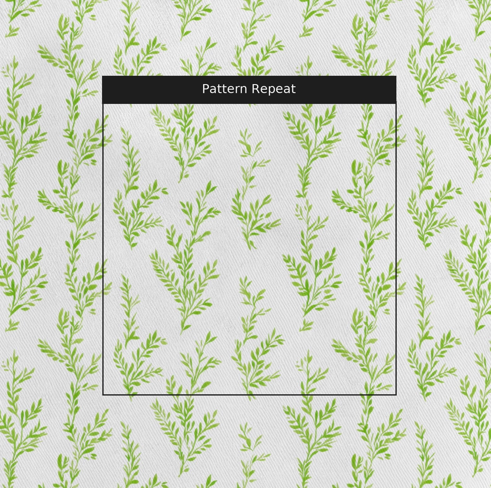 Early Sprouts Fabric by the Yard — pattern repeat