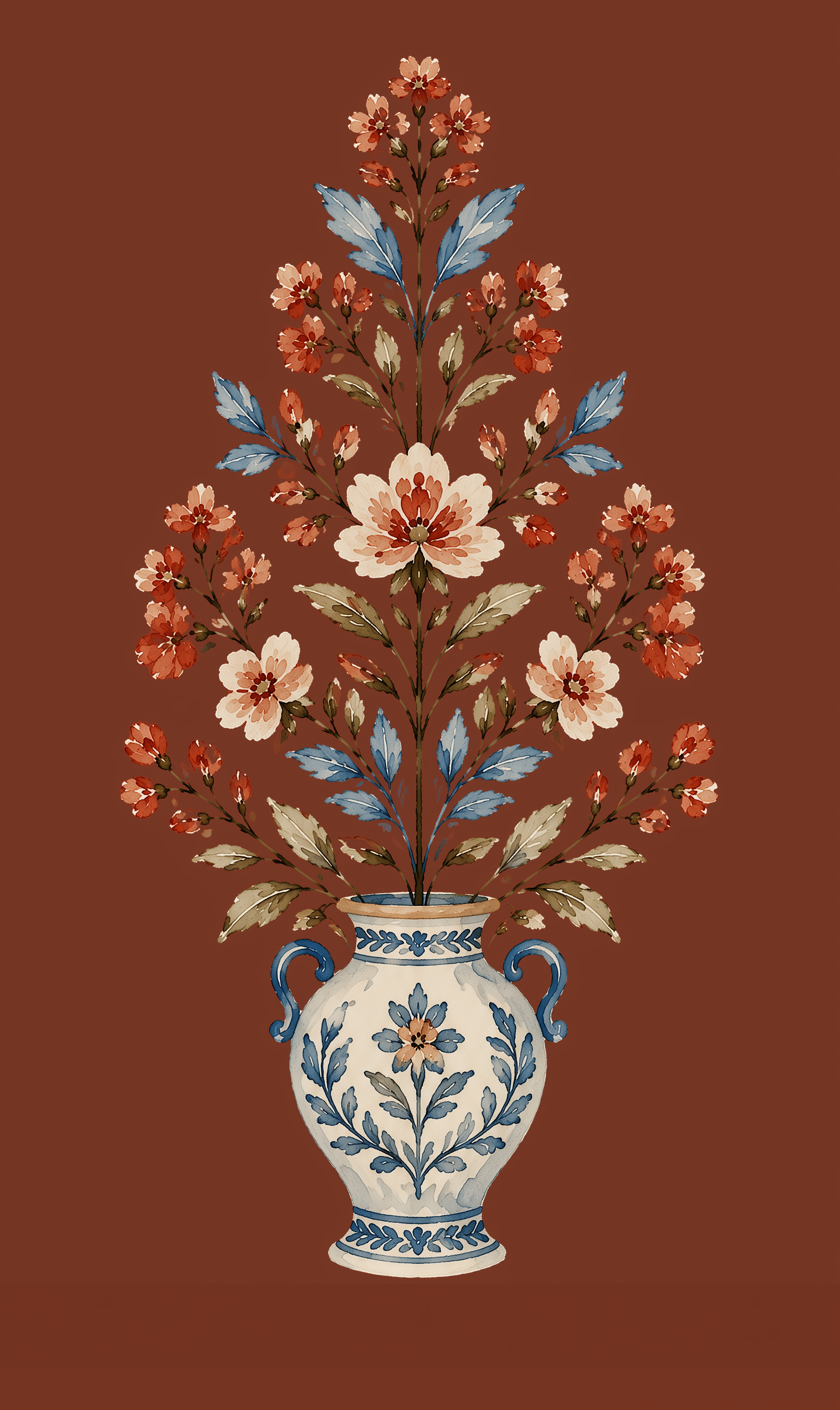 Chambray Tiles Terracotta Conservatory Study - Tapestry