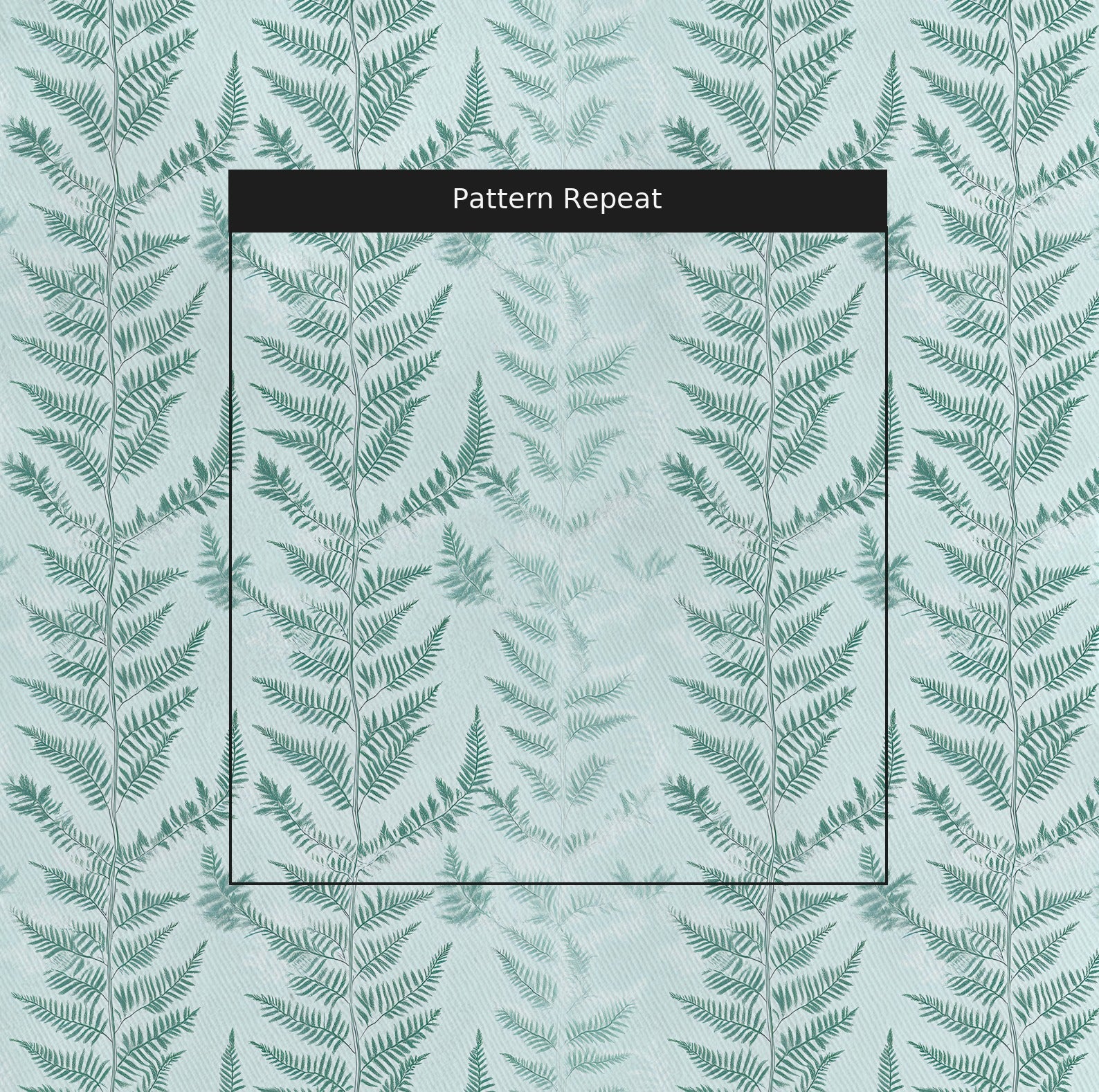 Fancy Ferns Fabric by the Yard — pattern repeat