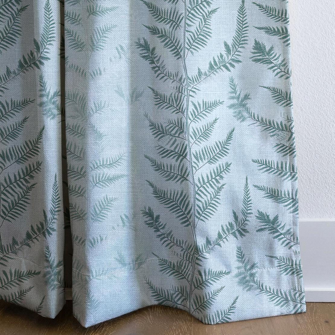Fancy Ferns - Drapery — corner closeup