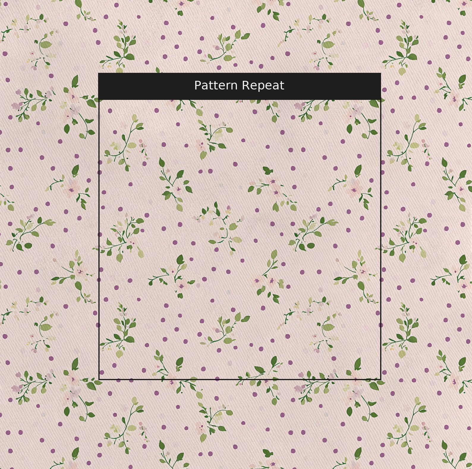 Dotted Garden Fabric by the Yard — pattern repeat