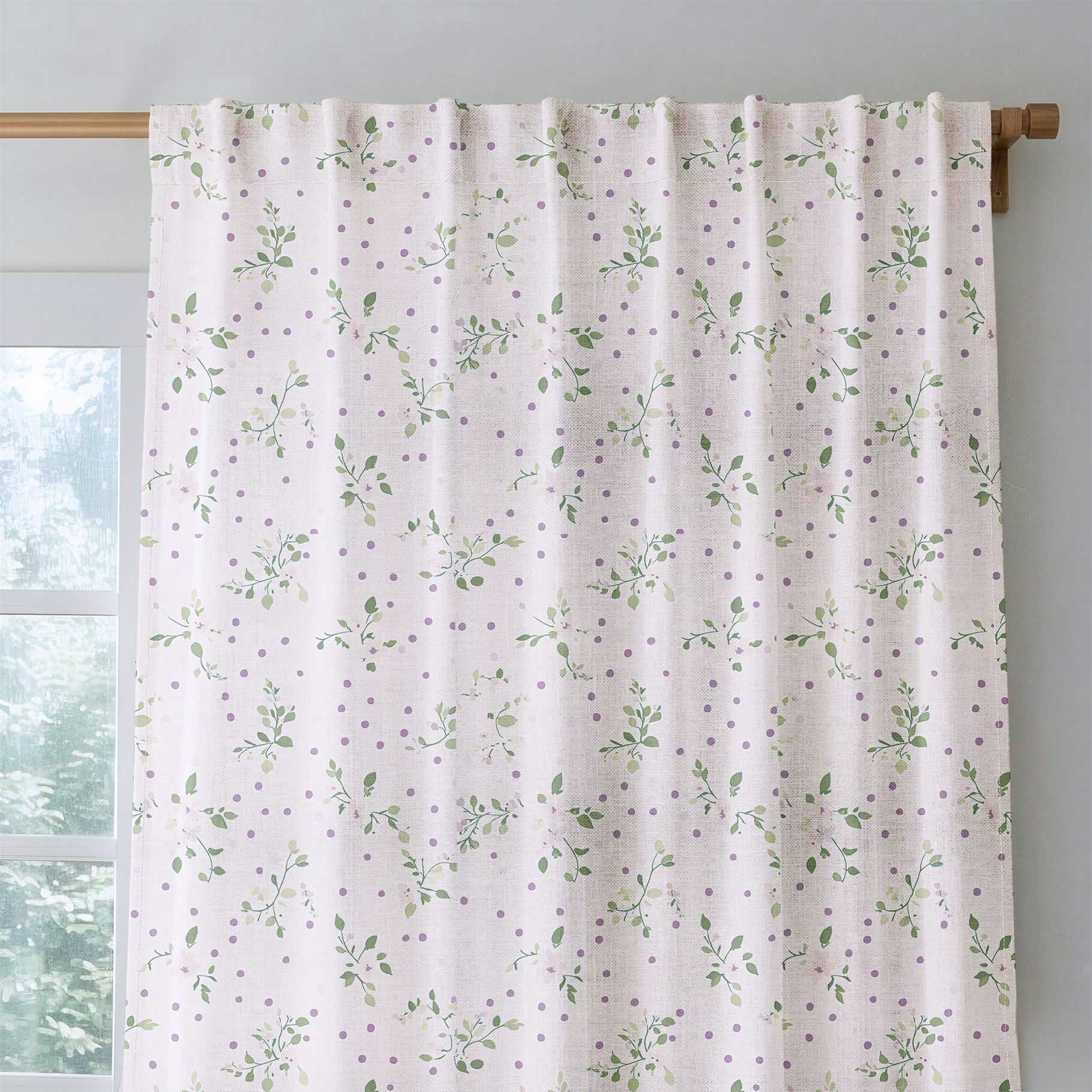 Dotted Garden - Drapery — rod