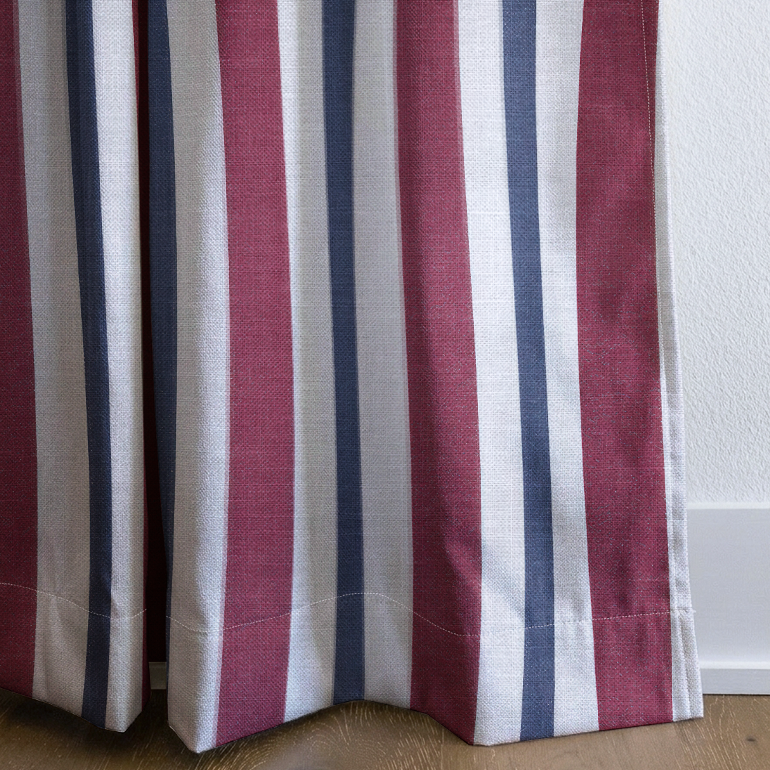Varsity Stripe - Drapery — corner closeup