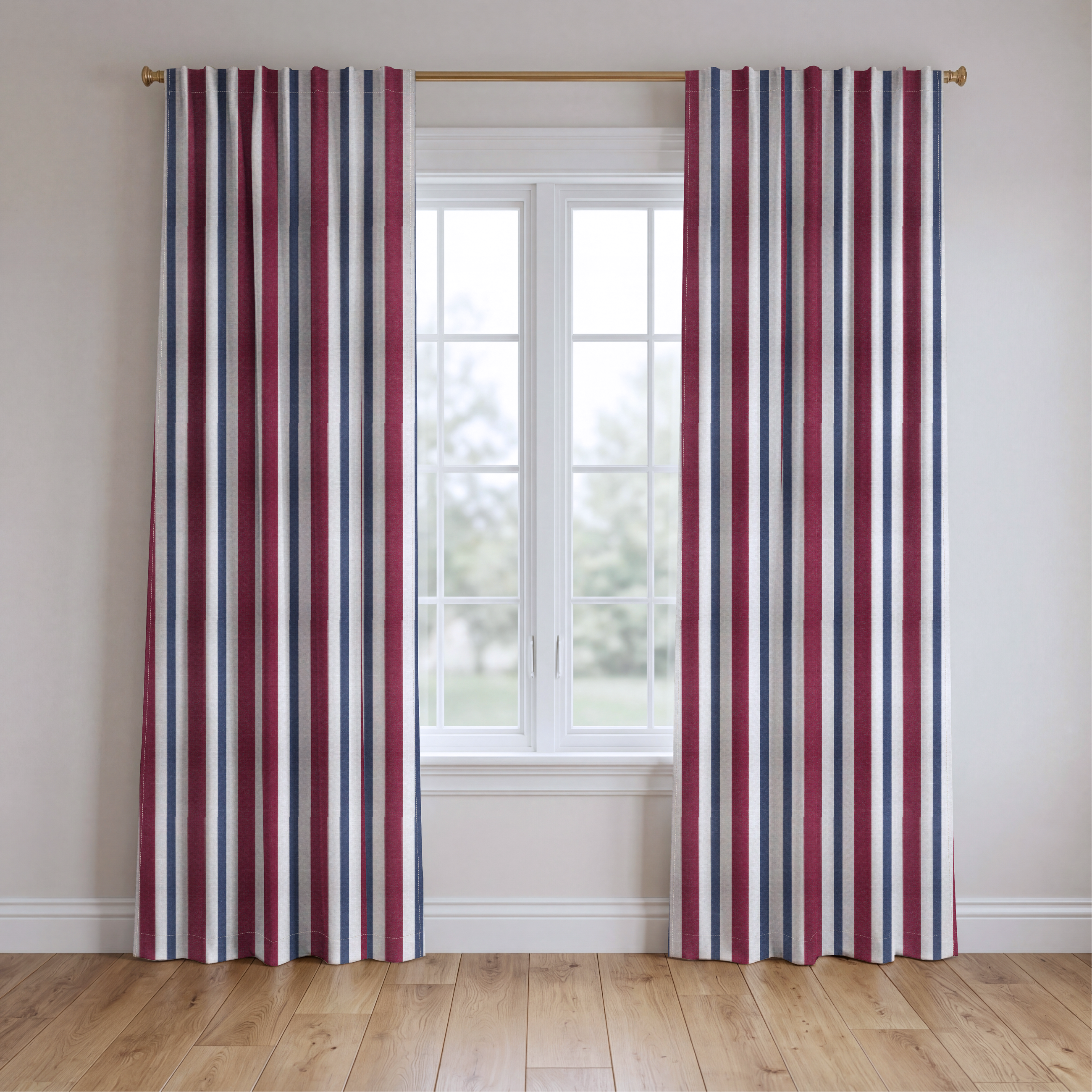Varsity Stripe - Drapery — two panels