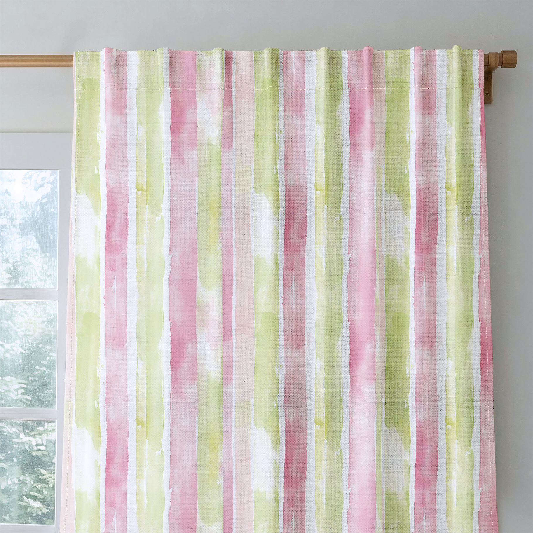 Striped Meadow - Drapery — rod