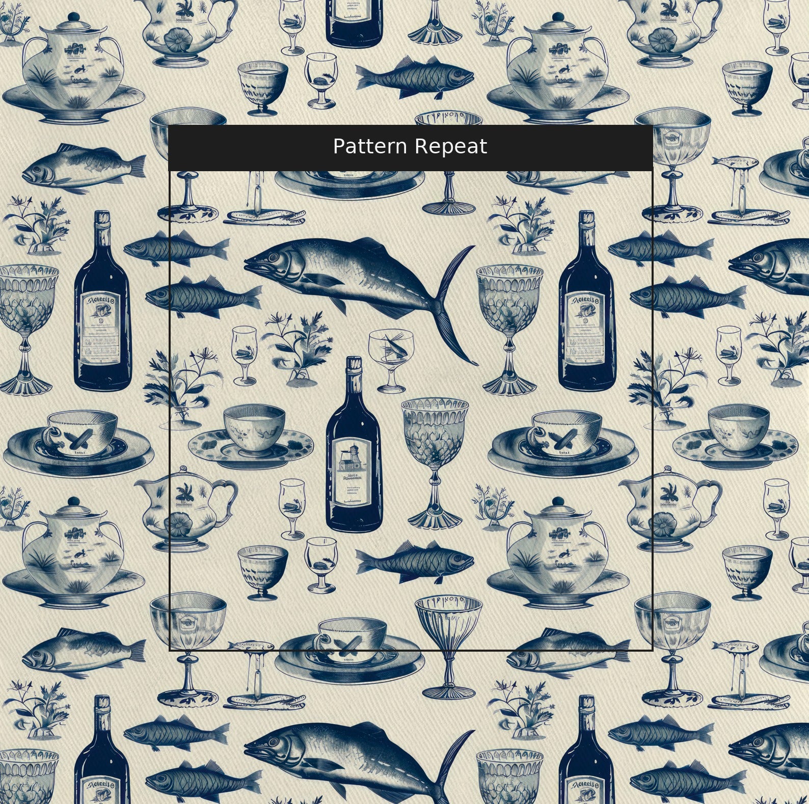 Eleanor's Elegance Fabric by the Yard — pattern repeat