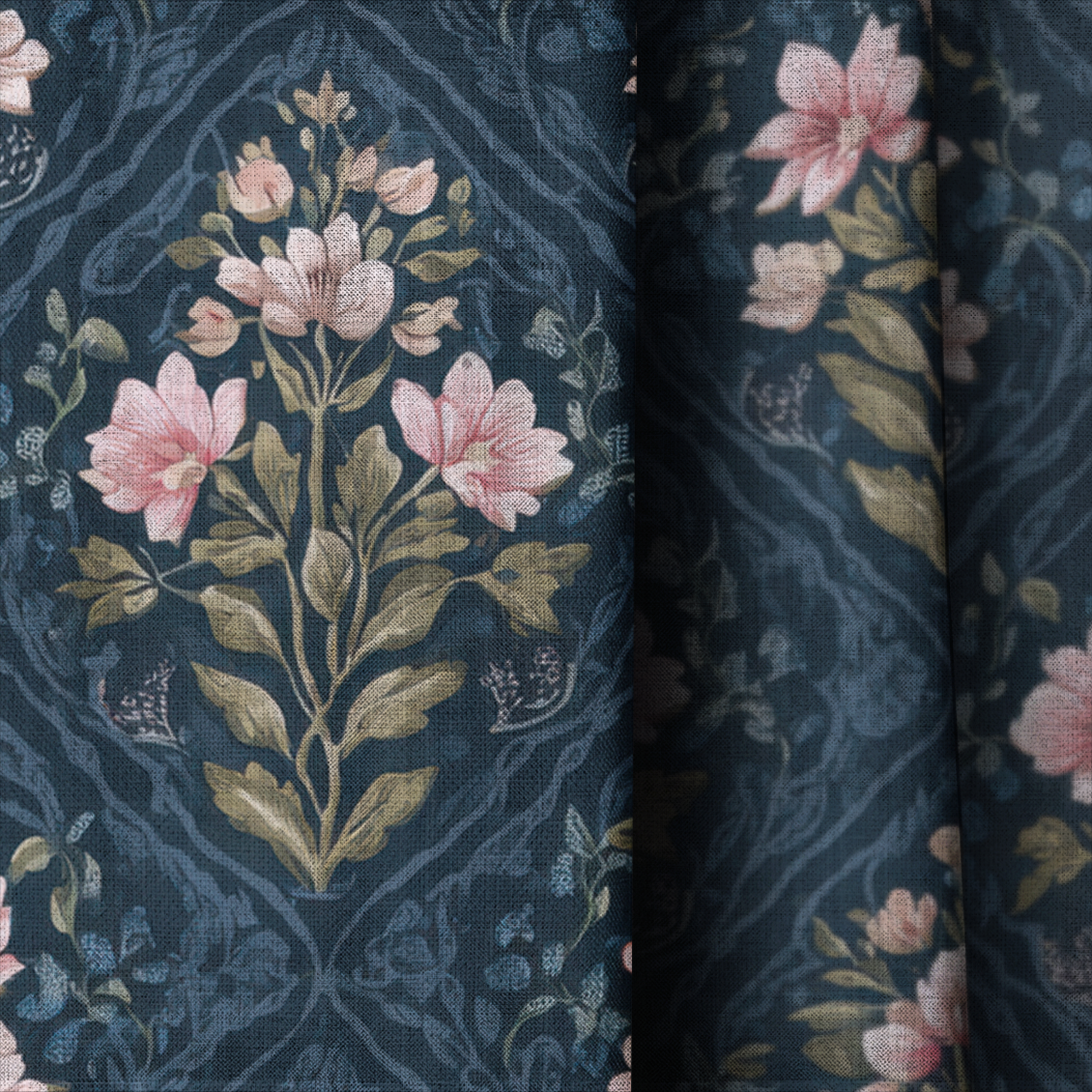 Dahlia Court - Drapery — close up