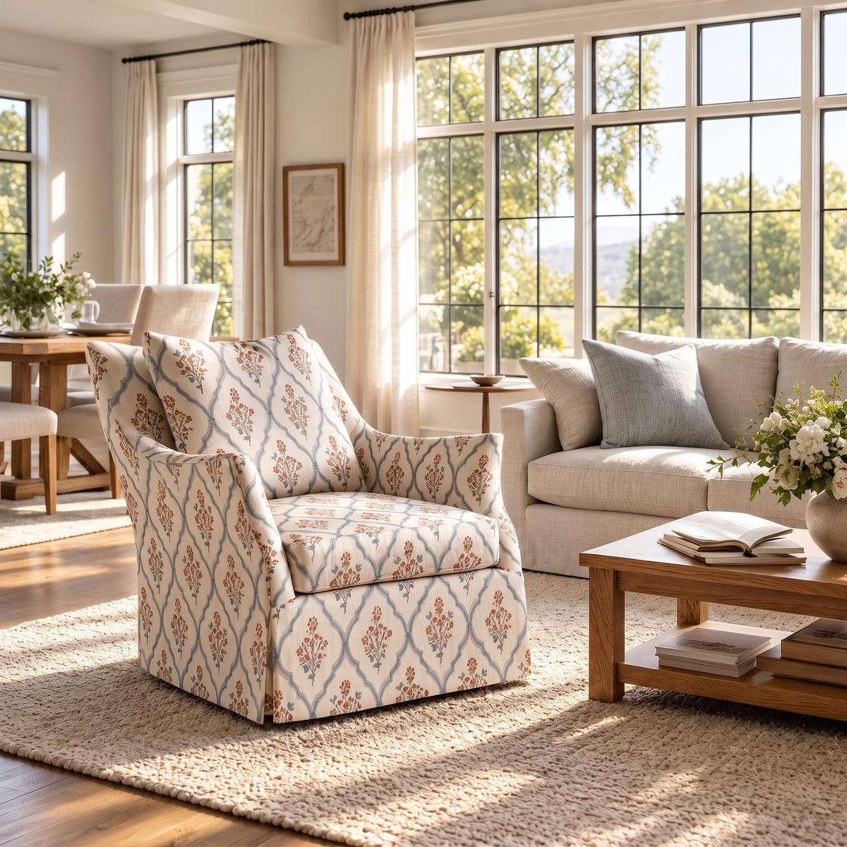 The Eleanor Chair in Chambray Tiles
