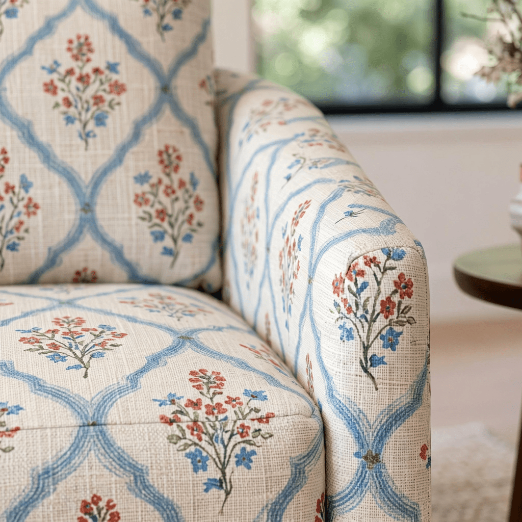 The Grace Chair in Chambray Tiles