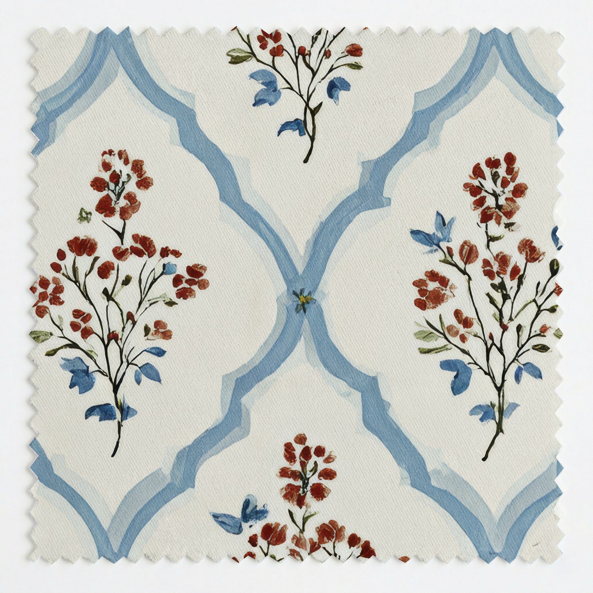Chambray Tiles Fabric by the Yard