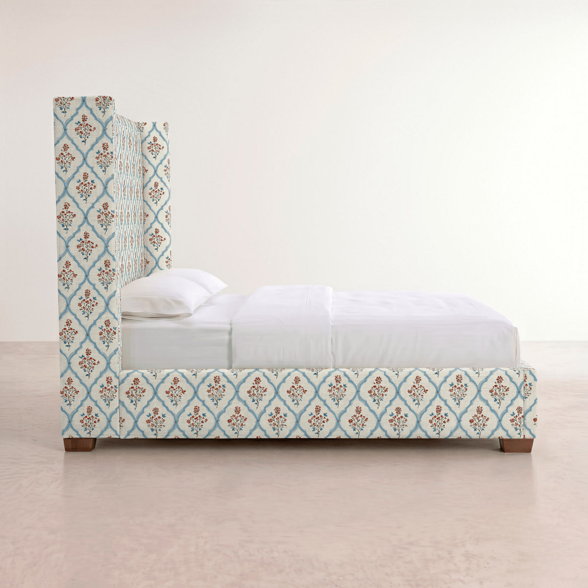The Selene Bed in Chambray Tiles - Lemon Park
