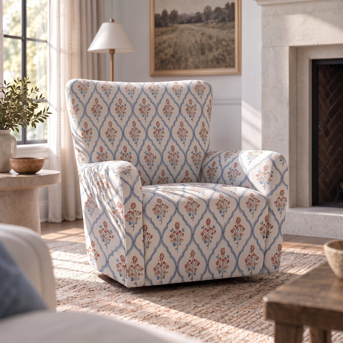 The Winston Chair in Chambray Tiles