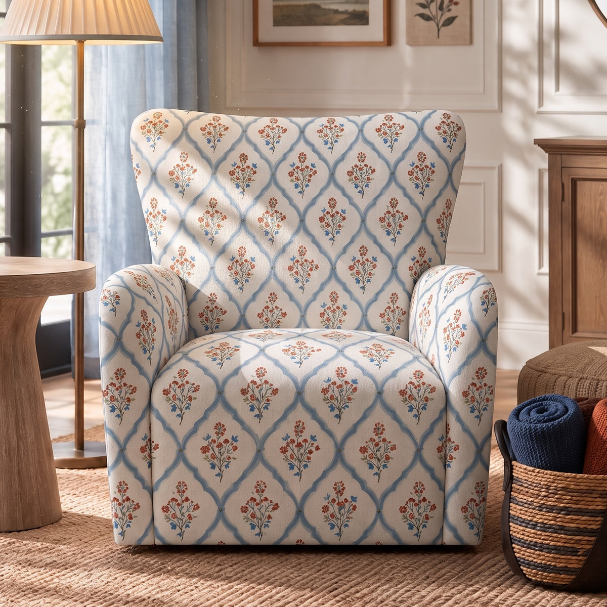The Winston Chair in Chambray Tiles