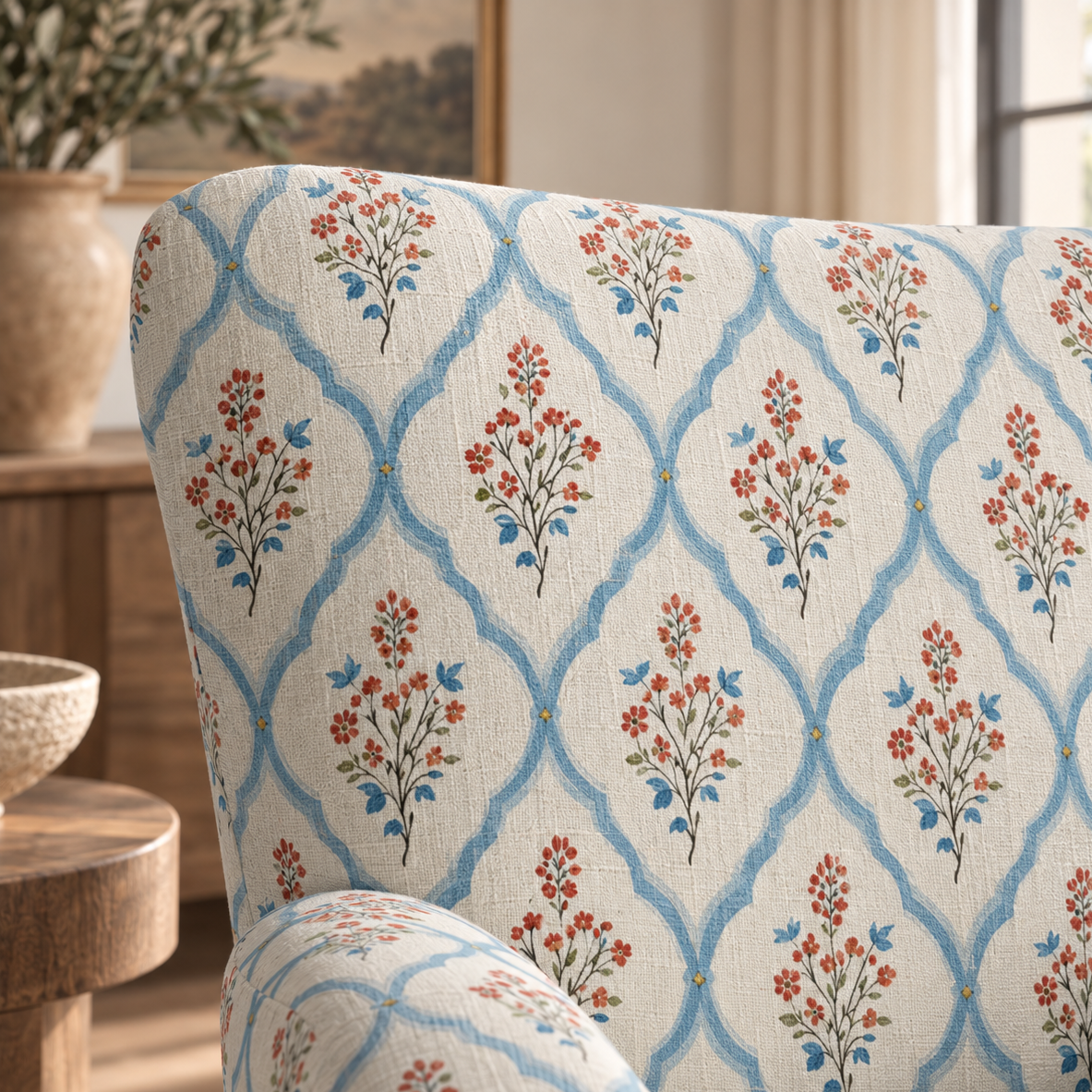 The Winston Chair in Chambray Tiles
