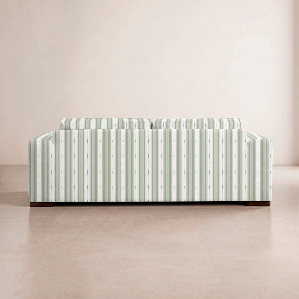 The Christopher Sofa in Blue Dresses Lemongrass Stripes