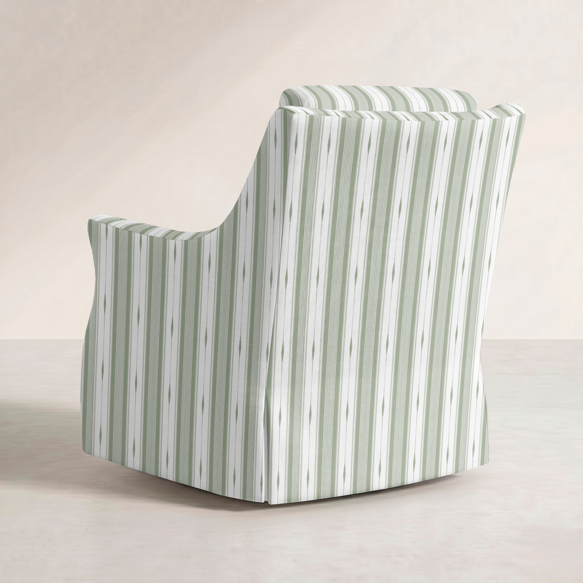The Eleanor Chair in Blue Dresses Lemongrass Stripes