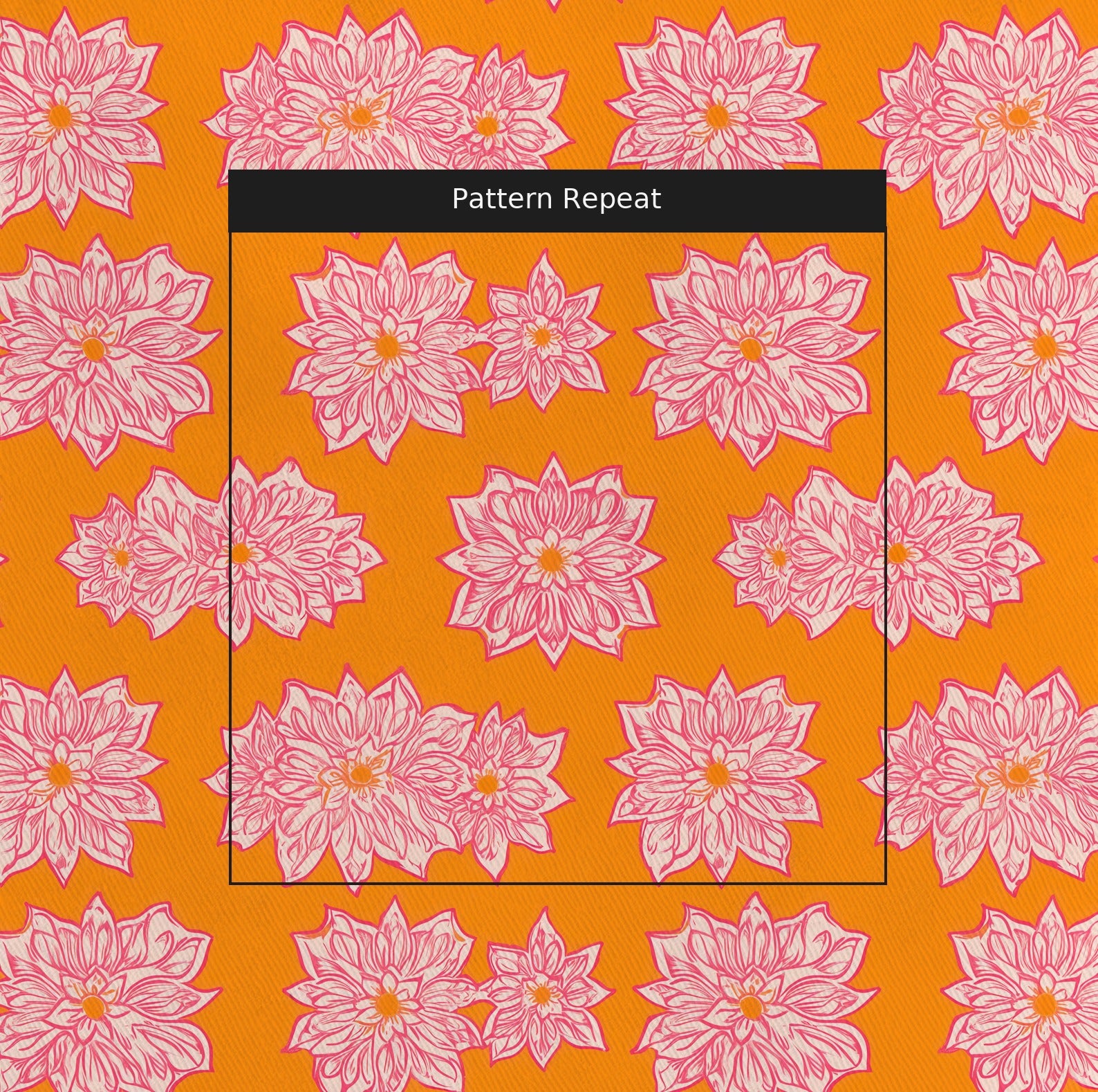 Orange Margarita Fabric by the Yard — pattern repeat