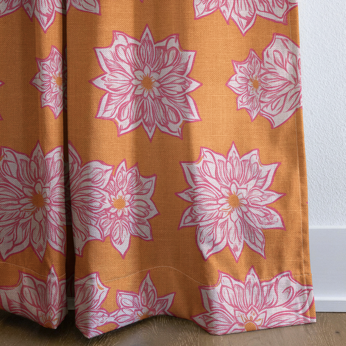 Orange Margarita - Drapery — corner closeup