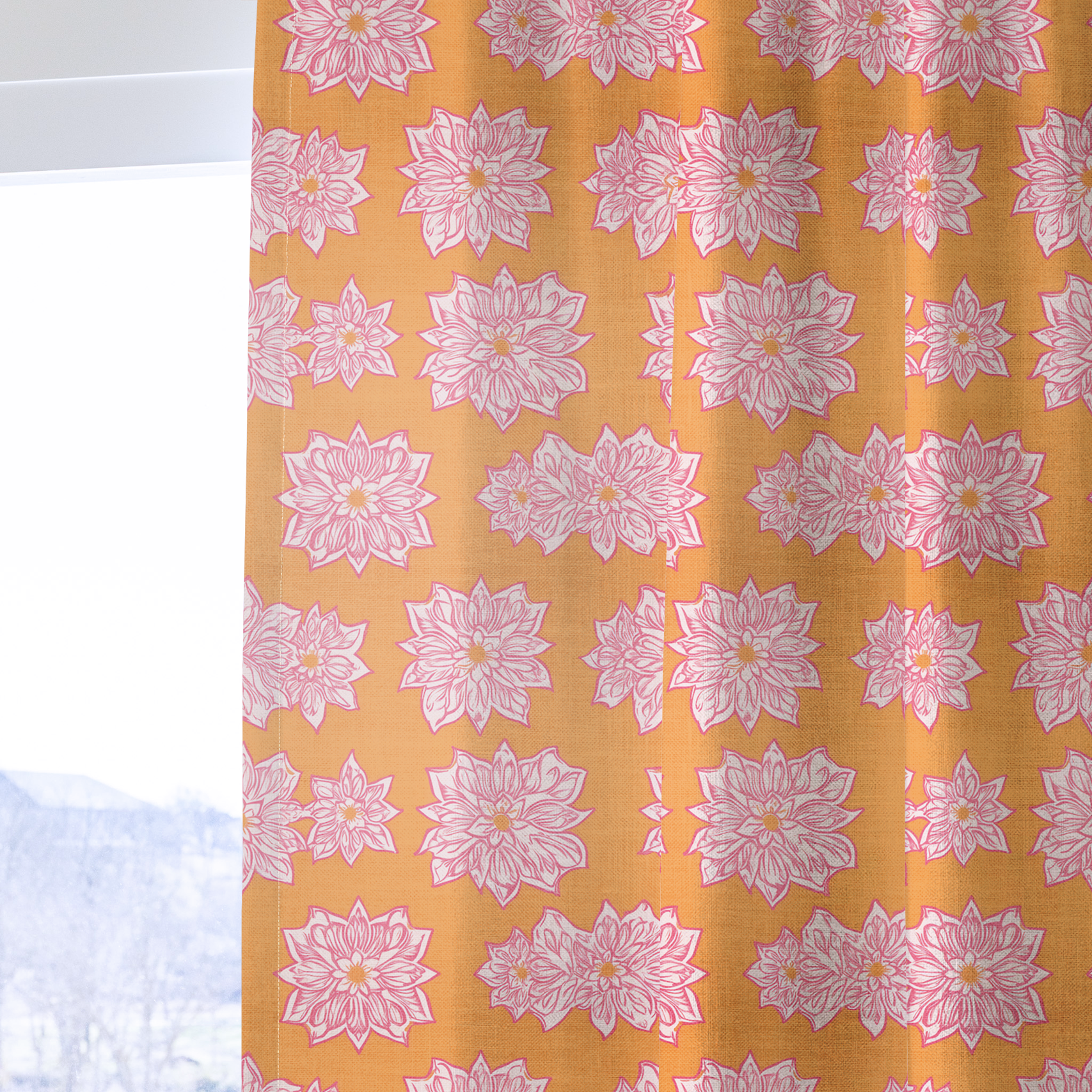 Orange Margarita - Drapery — one panel