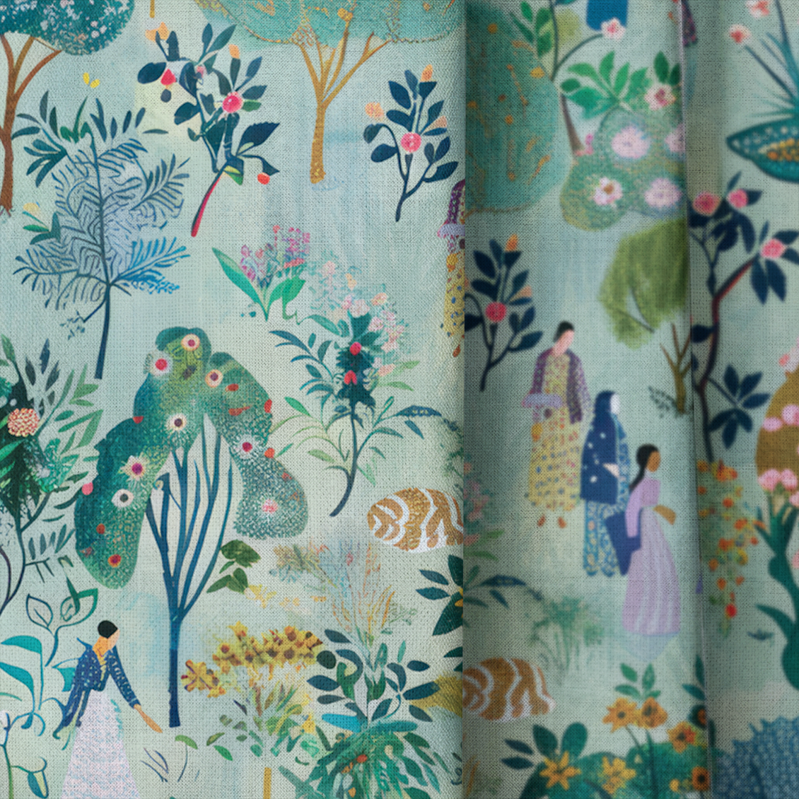 Paige's Pastoral - Drapery — close up