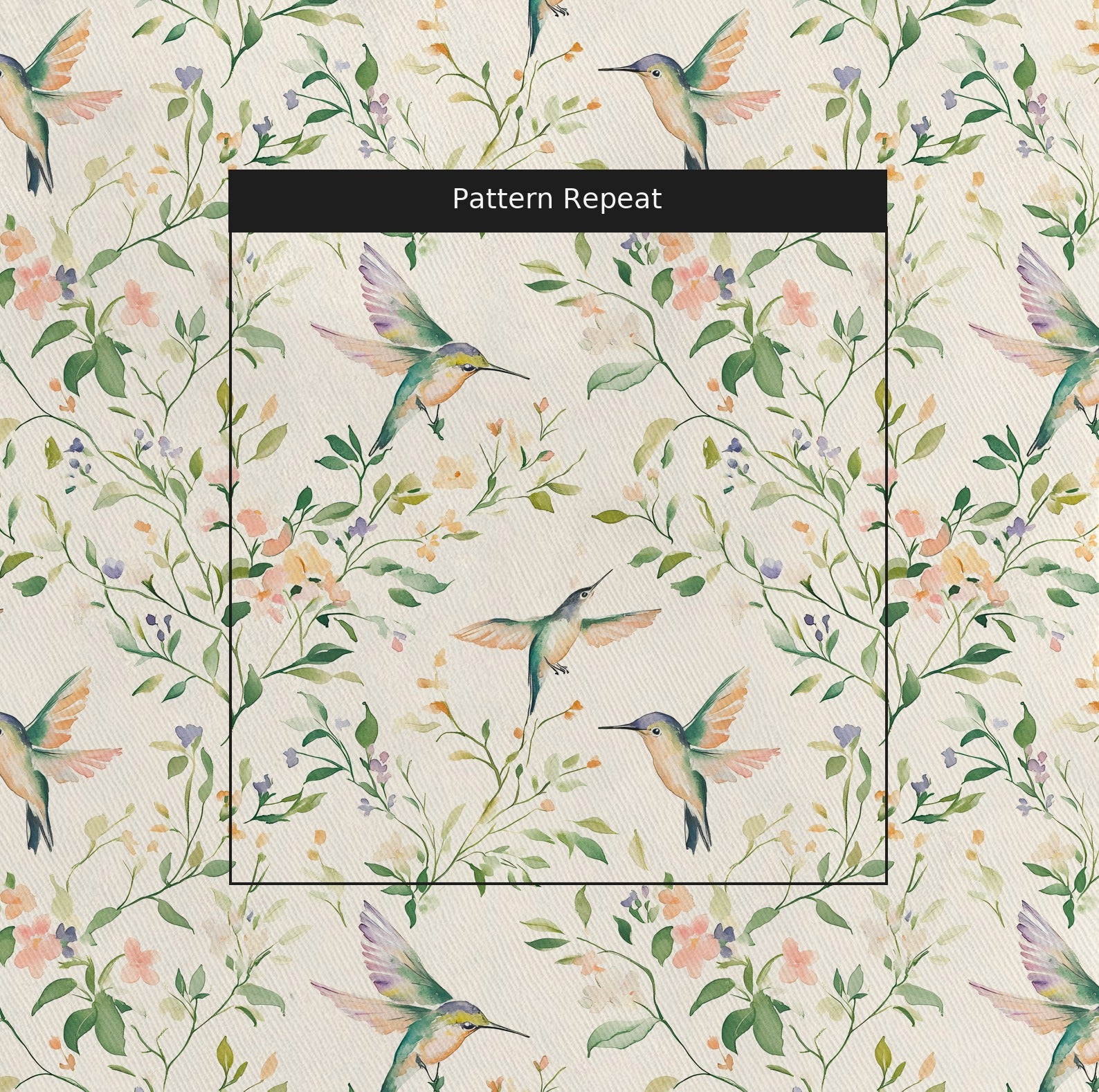 Bloom & Flutter Fabric by the Yard — pattern repeat