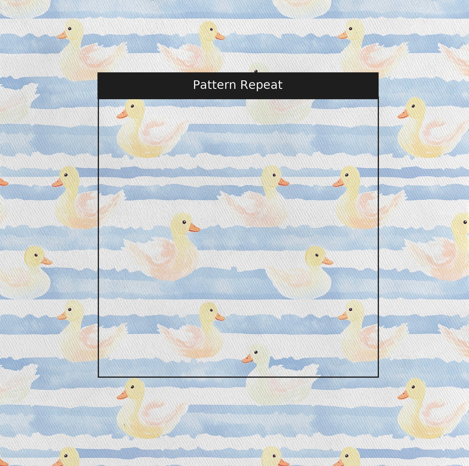 Little Ducklings Fabric by the Yard — pattern repeat