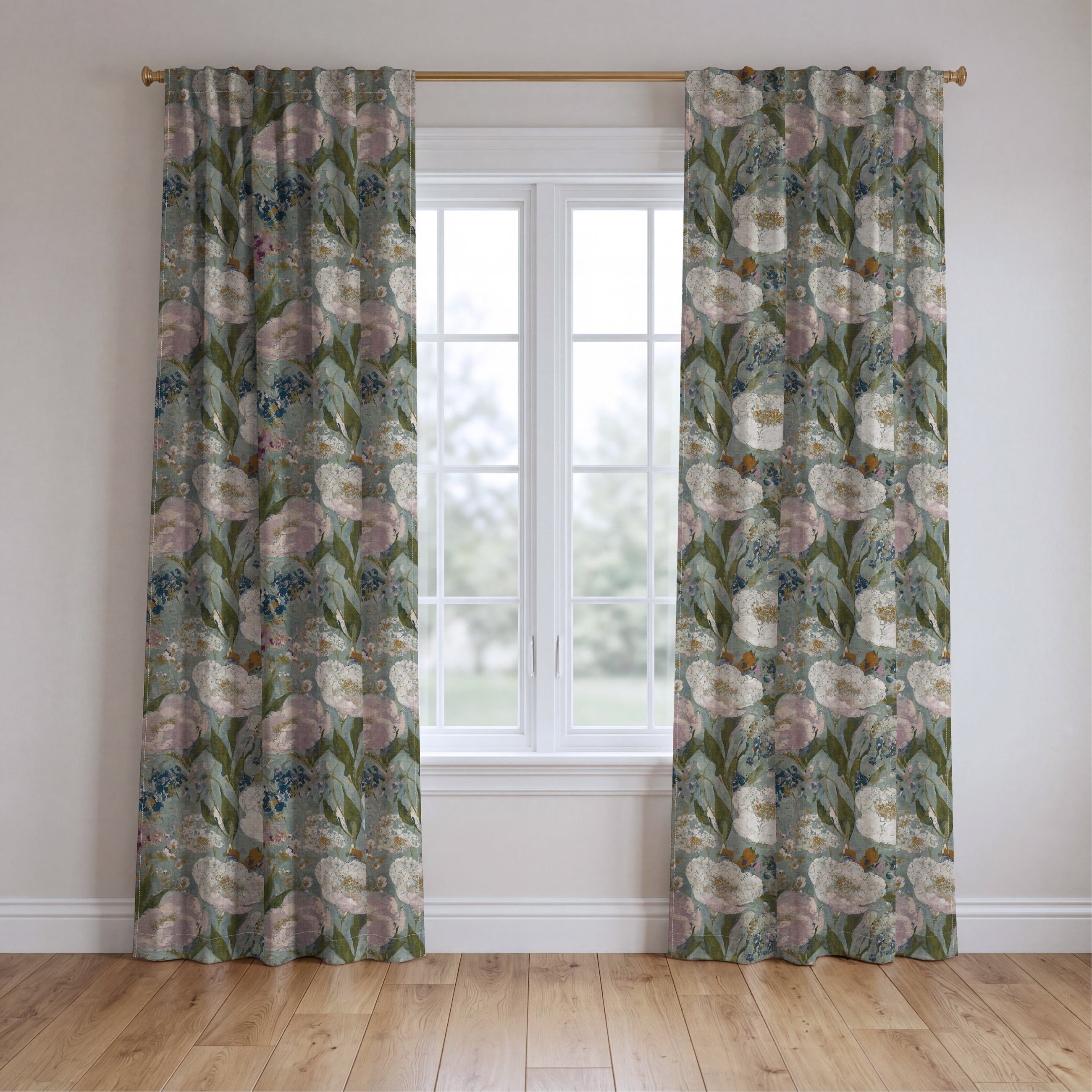 Open Petal - Drapery — two panels