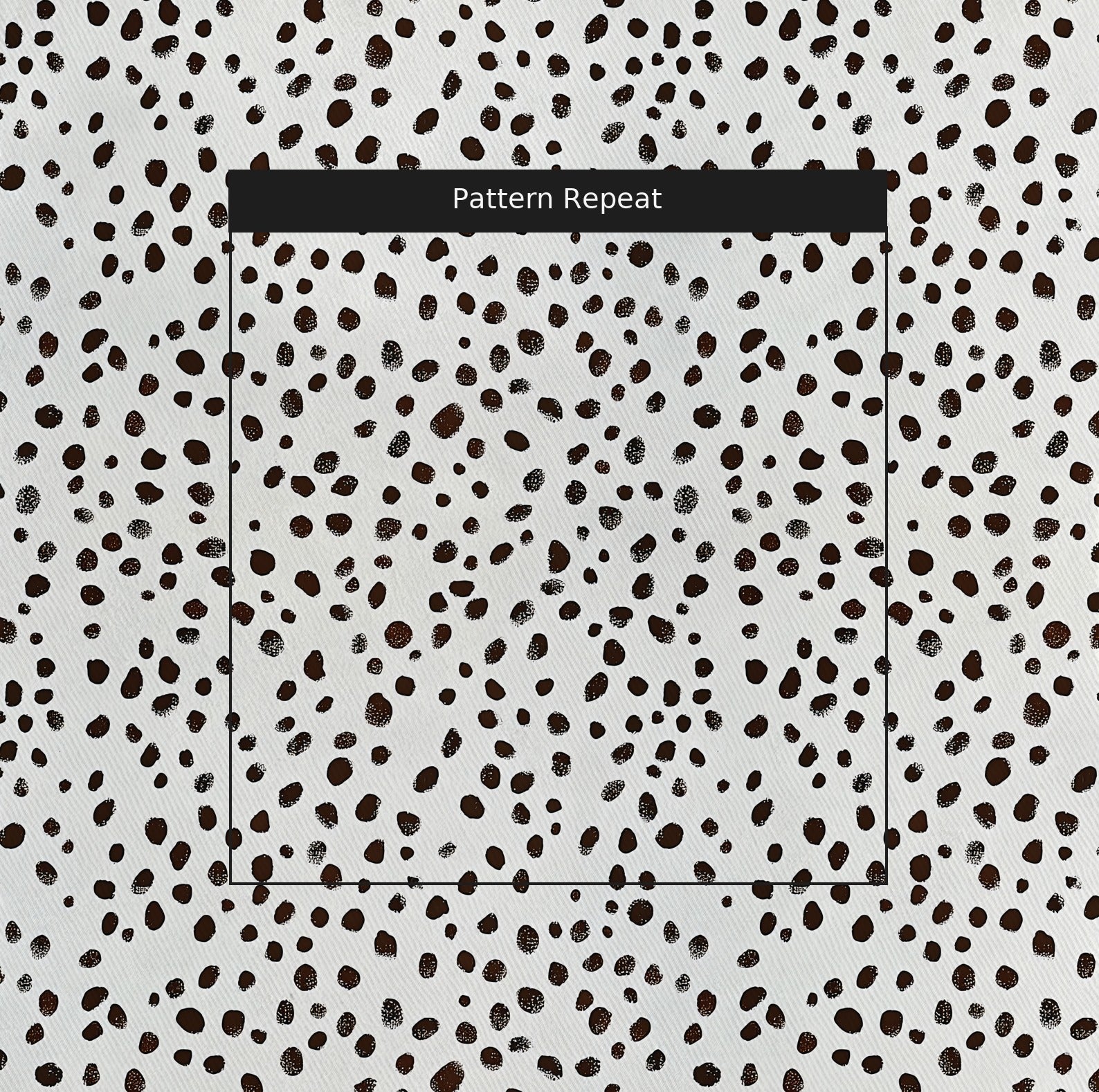 Dalmatian Dots Fabric by the Yard — pattern repeat